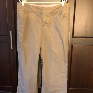 GAP Sz. 16 Curvy Fit Khaki Subtle Plaid Trusers